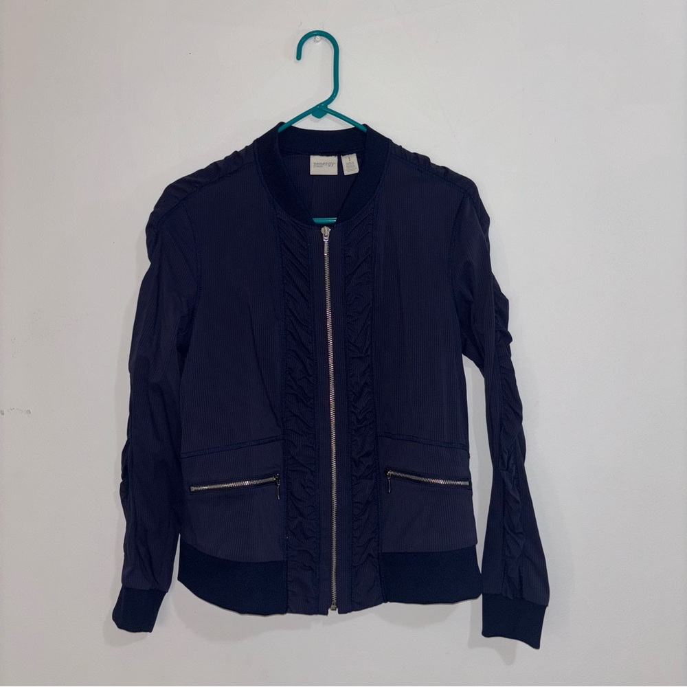 Chicos Navy Bomber Jacket